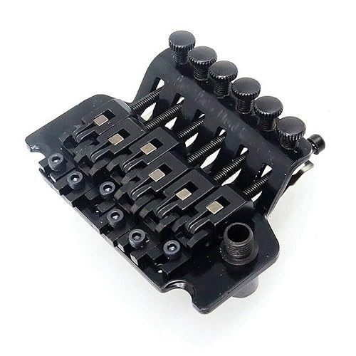 ギターブリッジパーツ 左利き用エレキギター トレモロ ブリッジ ダブル ロック システム (Color : Black)
