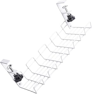 DOITOOL Organizador de cabos embaixo da mesa, bandeja de gerenciamento de cabos sem furadeira, suporte organizador de cabos de mesa, para mesas bandeja de cabos de metal cesta para escritório casa organizador de cabos bandeja de gerenciamento de cabos