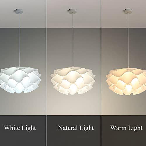 Romantic Modern Chandelier, Dimmable Pedant Light Fixtures With Flower Shape, White Height Adjustable Pendant Lighting For Bedroom Kitchen Island Dining Room Living Room Showroom Cofe E27 #TOP1
