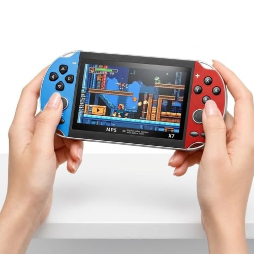 Image of Drumstone (𝐒𝐩𝐞𝐜𝐢𝐚𝐥 𝟏𝟓 𝐘𝐞𝐚𝐫𝐬 𝐖𝐚𝐫𝐫𝐚𝐧𝐭𝐲) Portable X7 Gaming Console with 4.3 Inch HD Screen | 10000+ Built-in Retro Games, Dual Joystick Handheld Game