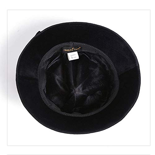 Sombrero Fedora Mujer Terciopelo Ala Ancha Elegante miniatura 5