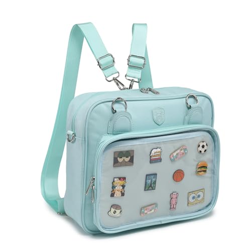 Image of Oxford Ita Bag Crossbody Shoulder Bag Satchel Messenger Backpack Multi-Purpose Pins Display