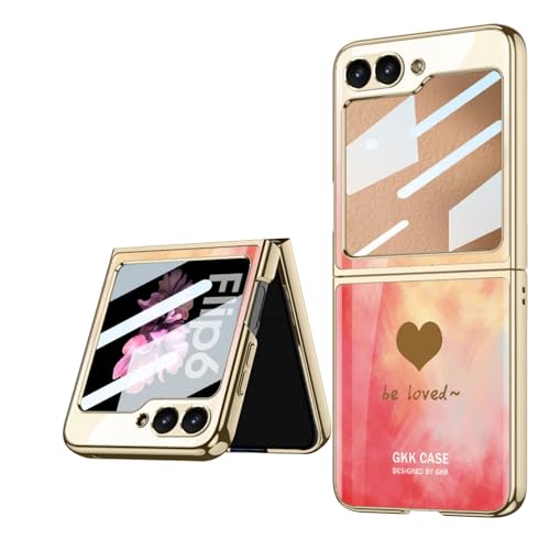 Coque Galaxy Z Flip 6 5G en verre 9H finition miroir Amour 5