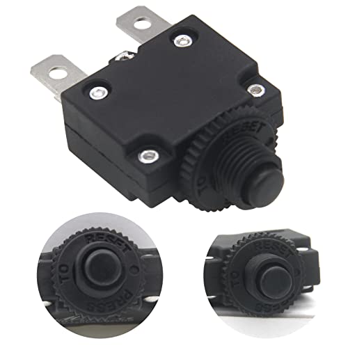 Bumbesti 2Pcs 32Vdc,Ac125-250V Thermal Overload Protector Push Button Reset Circuit Breakers 6A #TOP2