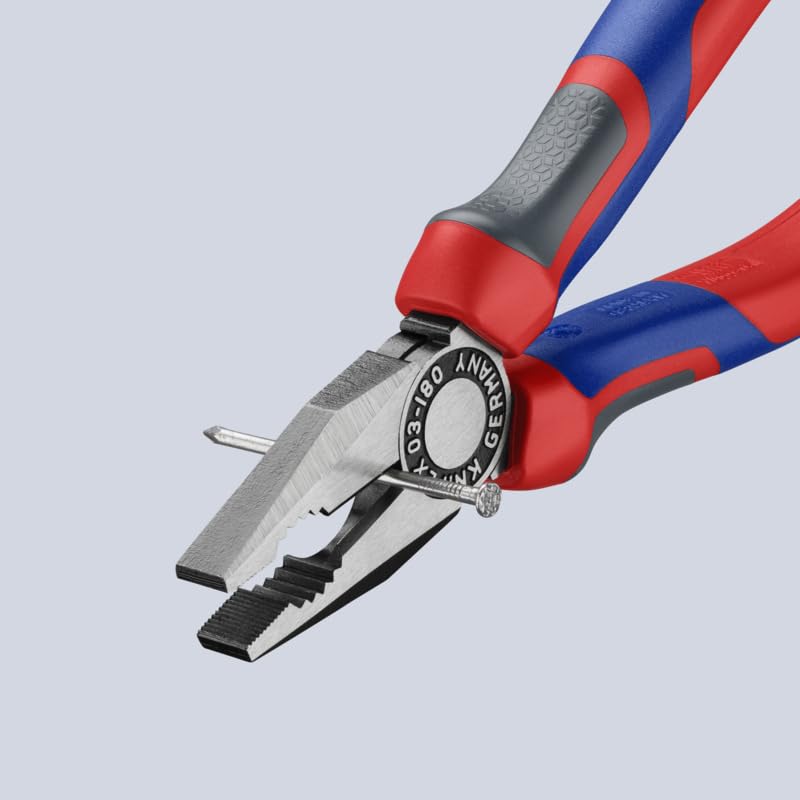 KNIPEX 03 02 180 Comfort Grip Combination Pliers, 7.25-Inch - Side