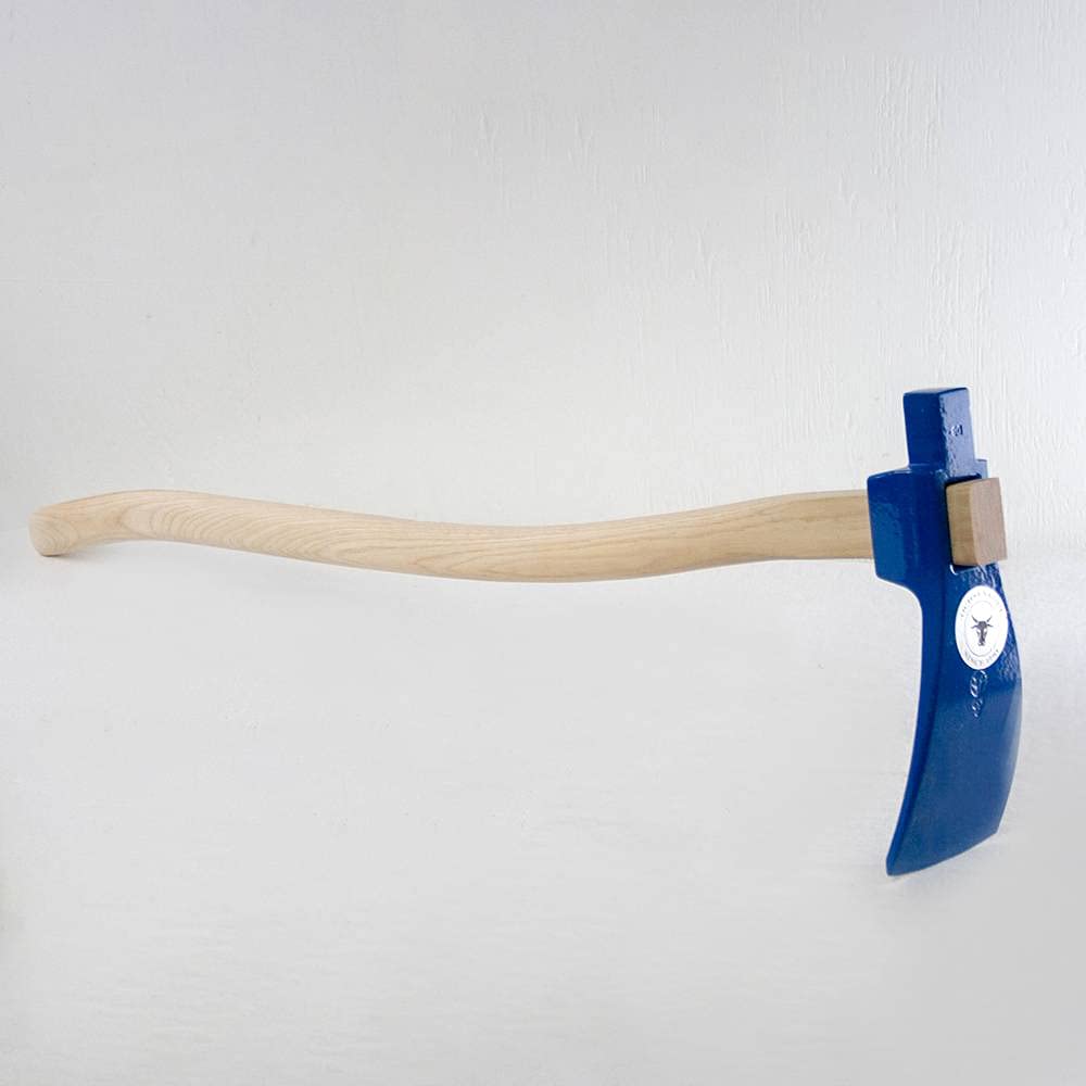 German Straight Woodshaping Adze 32 inch Hickory Handle Steel Blade