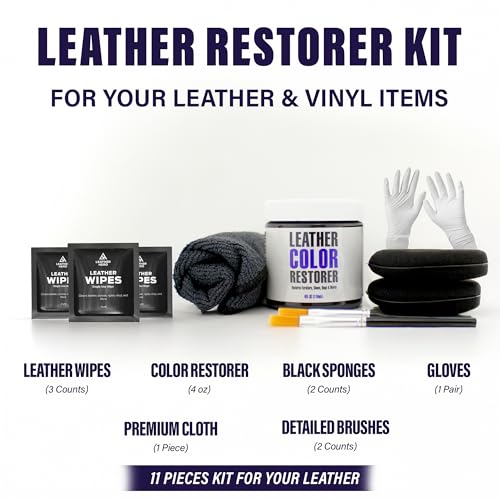 Leather Hero Leather Color Restorer for Couches, Leather Scratch Remover, Leather Couch Scratch Repair for Furniture and Car Seats - Complete Kit, Non-Toxic, Made in The USA (Medium Brown) - Thumbnail 2
