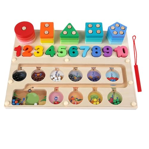 Juegos a juego para niños pequeños, juguetes de clasificación para niños pequeños - Juego de mesa de laberinto magnético interactivo para aprender, contar, tablero de rompecabezas, juguetes de