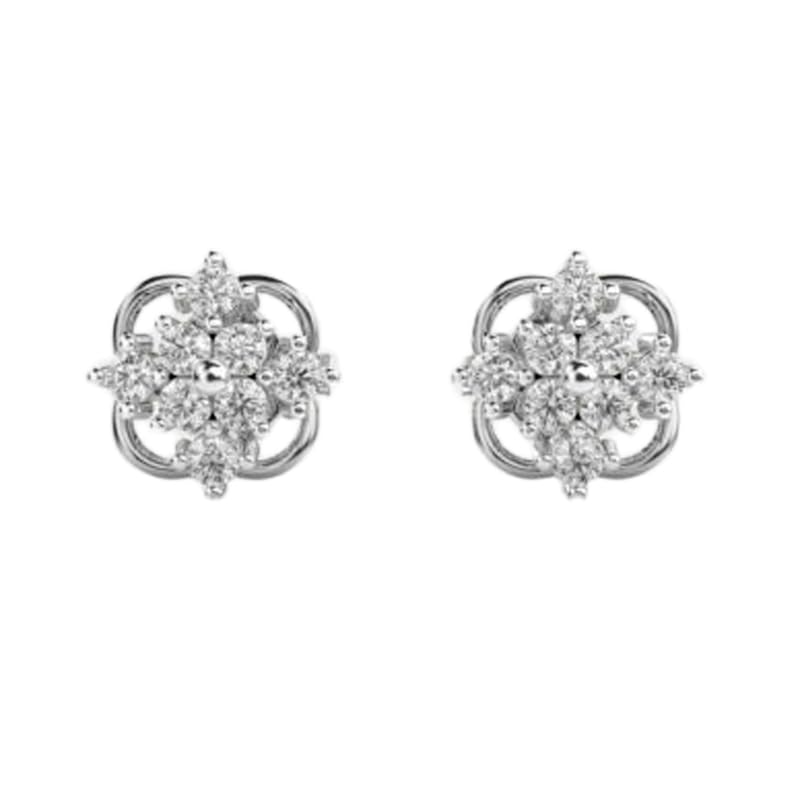 Clous d'oreilles Infinite Spark argent 925 et or rond 1.54g