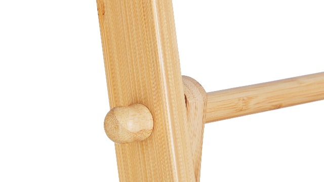 Portasciugamani Da Terra Relaxdays - In Bambù, Con Ripiano, Ideale Per Bagno O Camera - Foto 11