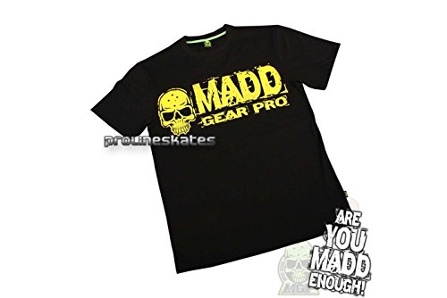 Madd Gear Corpo T-Shirt -Black/Yellow Sports & Outdoors