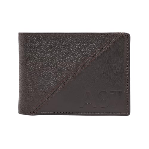 Image of Aeropostale Men's SLIMFOLD Wallet Tucson - Brown | Pebbled Leather | Formal & Minimalist Carry | Ideal for Gifting