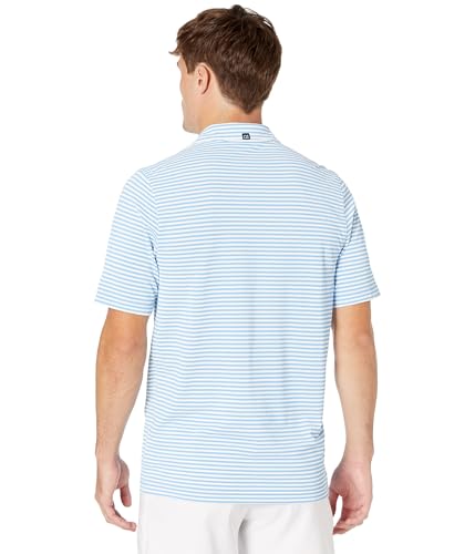 Image of Cutter & Buck Mens Short Sleeve Virtue Eco Pique Stripe Recycled Mens Big and Tall Polo