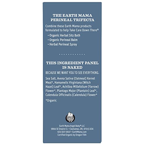 Earth Mama Postpartum Recovery Kit, Take Care Down There® Trifecta With Organic Perineal Balm, Sitz Bath & Herbal Peri Spray, 3-Piece Set #TOP5
