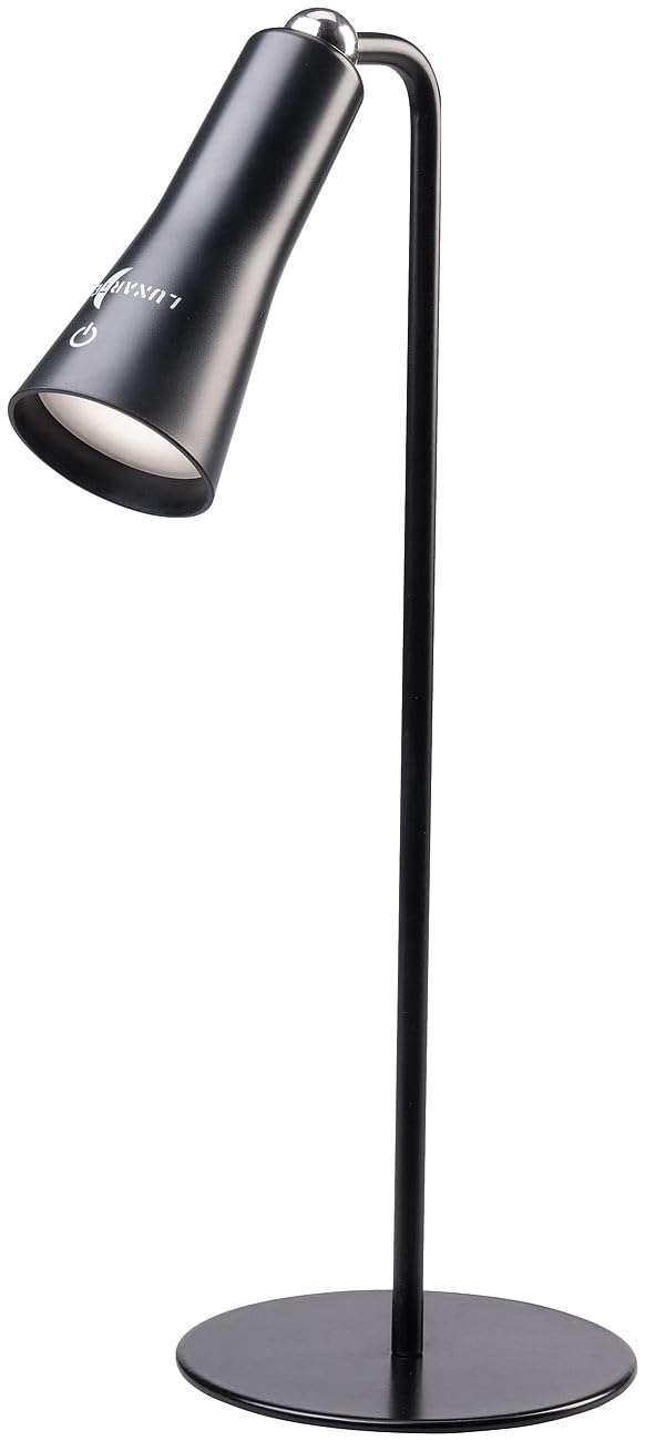 Lunartec Multi-Akku-Lampe: 4er-Set 4in1-Akku-Tisch-, Wand-, Klemm- & Taschenlampe, 3 Modi,schwarz (Stand-Lampe, Bilderlampe)