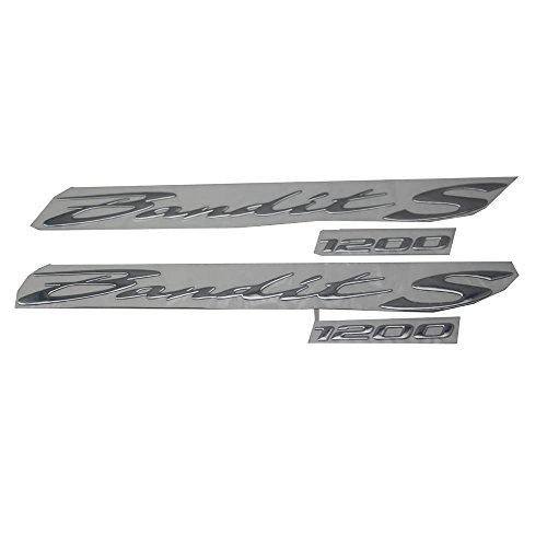 PRO-KODASKIN Motorcycle 3D Raise Emblem Sticker Decal for Suzuki Bandits GSF1200 (Silver)