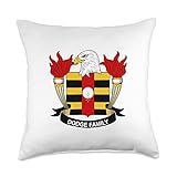 Family Crest and Coat of Arms clothes and gifts Dodge Coat of Arms-Family Crest Throw Pillow, 18x18,...
