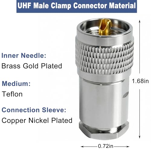Conector macho PL259 para cable coaxial, pack 2 miniatura 2