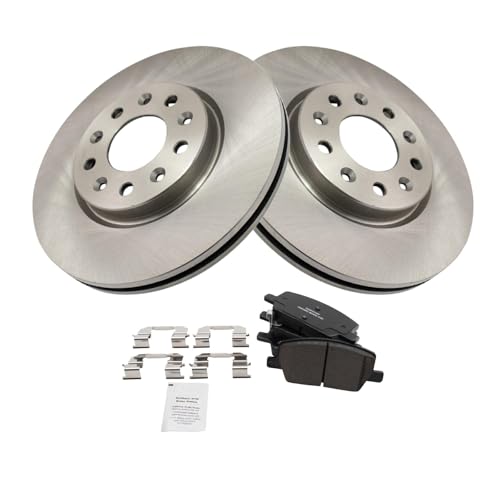 TRQ Front Brake Pad and Rotor Set Ceramic Compatible with 2020-2021 Buick Encore GX