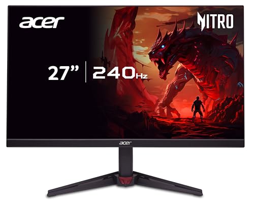 Acer Nitro VG270 W3 Gaming Monitor 27 Zoll (69 cm Bildschirm) Full HD, LED, 240Hz, 0.5ms (GtG), 2xHDMI 2.0, DP 1.4, FreeSync Premium, HDR
