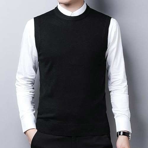 Men'S Wool Warm Vest Slim Fit Casual Sleeveless Pullover Sweater Thick Lamb Wool Outdoor Work Vests2