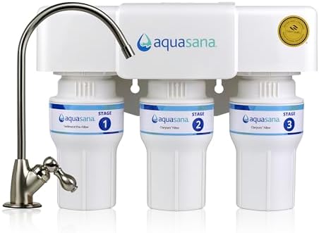 Aquasana Under Sink Water Filter | 3-Stage Filtration | Certified...