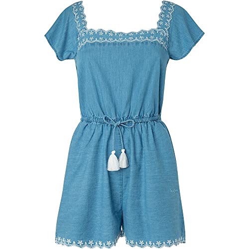 Pepe Jeans Damen Angela Jumpsuit, Blue (Blue), L