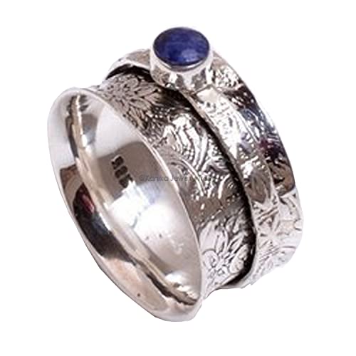 Bagues en argent sterling 925 anti-anxiété bague rotative de méditation