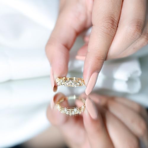 Natural Diamond Filigree Eternity Band, Hi-Si Quality, Certified Diamond Wedding Ring for Women - Ready To Gift4