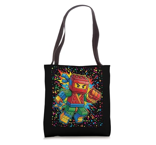 Birthday Boy Ninja Brick Block Master Builder Kid Tote Bag