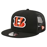 New Era Men's Black Cincinnati Bengals Core Team 9FIFTY Trucker Snapback Hat