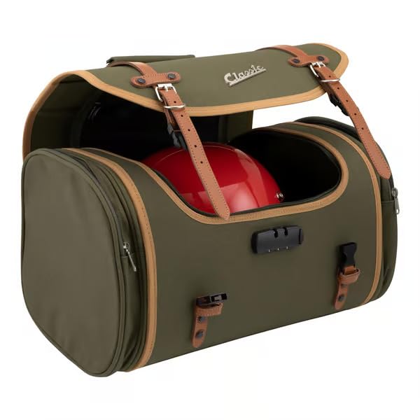 Generico Borsa bauletto valigia SIP CLASSIC 35 LT. verde per portapacchi vespa e lambretta