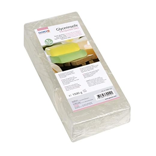 GLOREX 6 1600 - Jabón de glicerina ecológico, Transparente, 1500g