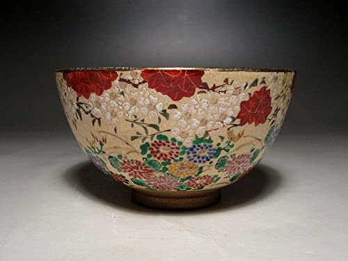 茶道具　野々村仁清作　呉器形　茶碗　裏千家十四代淡々斎極箱　F R4169 Amazon.co.jp: 野々村仁清 雲錦茶碗 裏十二代 又妙斎 華やかな