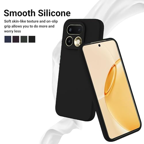 Image of FIRST MART Matte Silicone Back Cover for Realme 16 Pro - Black