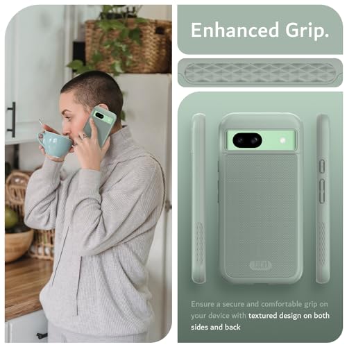 Image of TUDIA MergeGrip [Magsafe Compatible] for Google Pixel 8a Case - Green Lily
