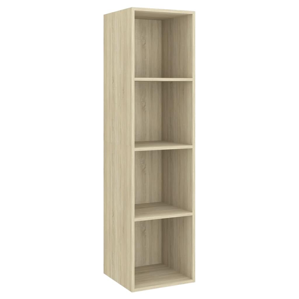 5-TLG. TV-Schrank-Set Sonoma-Eiche, Holzwerkstoff, Hängend, Modernes Media-Center für Wohnzimmer, Schlafzimmer, Vielseitiger Stauraum