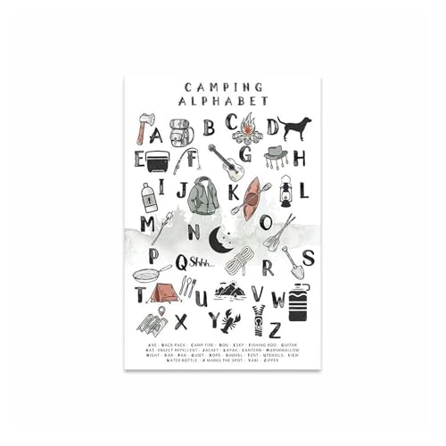 Impression sur toile moderne alphabet déco murale enfant