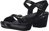 Dansko Women's Joanie Black Dots Wedge Sandal, 40 EU/ 9.5-10 US