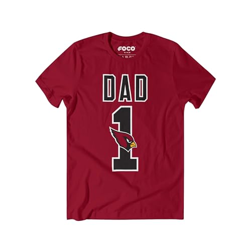 Image of FOCO NFL Mens NFL Team Logo Tee Shirt #1 Dad T-Shirt