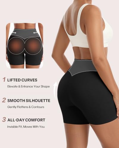 Image of Tummy Control Shapewear Shorts for Women Under Dress Womens Compression Shorts Under Dress Shapewear