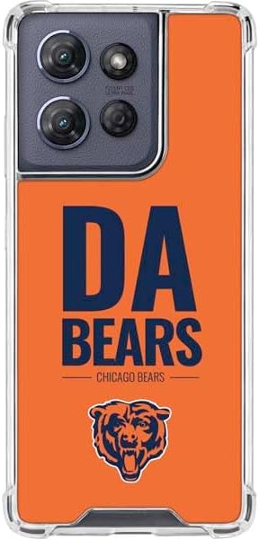 Skinit Clear Phone Case Compatible with Moto G Play 5G (2025) - Officially Licensed NFL Chicago Bears Double Vision Design