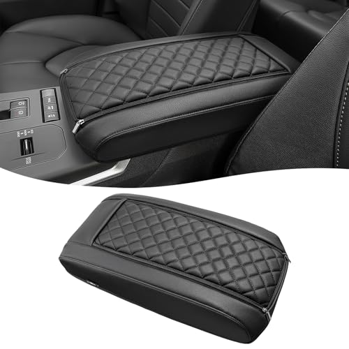 KBH Center Console Armrest Cover for Toyota Highlander 2020 2021 2022 2023 2024 2025 Arm Rest Lid Accessories Cushion Pad Anti-Scratch Black
