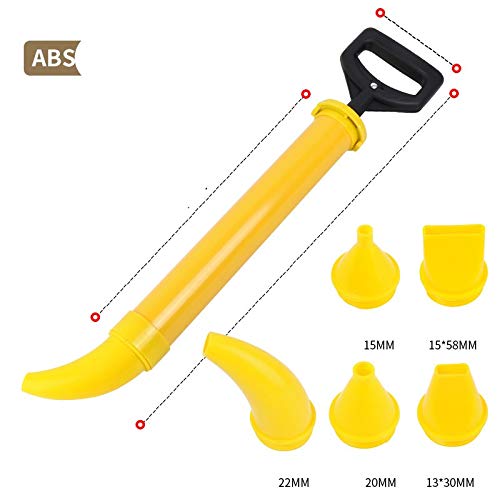 AIITLLYNA Voegenpistool voor mortel, multifunctioneel ABS roestvrij staal Caulking Lime Gun Cement Pomp, cementvulling Gereedschap met 5 sproeiers - Afbeelding 7