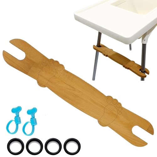 Reposapiés para Trona, Ajustable Antideslizante Reposapiés de Bambú Natural, Accesorios Reposapiés Silla Alta Bebé, Reposapiés Compatible con Trona IKEA Antilop