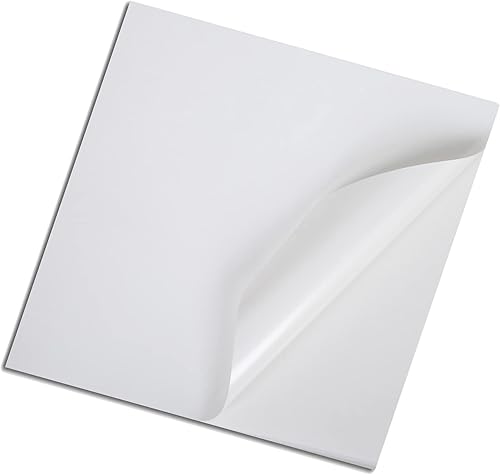 FixtureDisplays 12.5" X 12.5" Brillo Inyectar PP Papel Sintético Resistencia al Rasgón Papel Autoadhesivo Papel Fotográfico Papel Adhesivo
