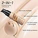 QIDSTERS 2 in 1 Foundation Concealer, Lightweight Creamy Long Lasting Face Makeup for Combination Oily Skin, Conceals Dark Circles Under Eyes Dark Spots and Blemishes, Vegan Cruelty-Free, Light