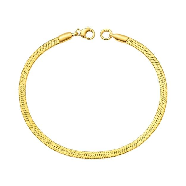Image of Elegant Snake Chain Bracelet for Men & Women | Premium Finish Flexible Chain Design | Fashion Accessory with Secure Lobster Clasp for Stylish Look