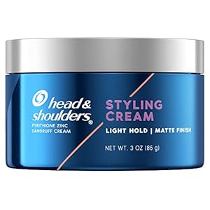 Head & Shoulders Anti-Dandruff Styling Hair Cream for Men, Light Hold, Matte Finish, 3 Oz