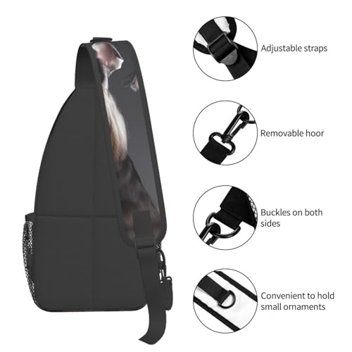 Mochila tipo bandolera cruzada para hombre negra miniatura 5